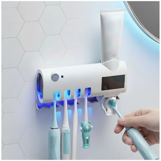 🦷✨ Porta Cepillos Esterilizador con luz UV™ // Protección Total para tu Sonrisa y la de tu Familia