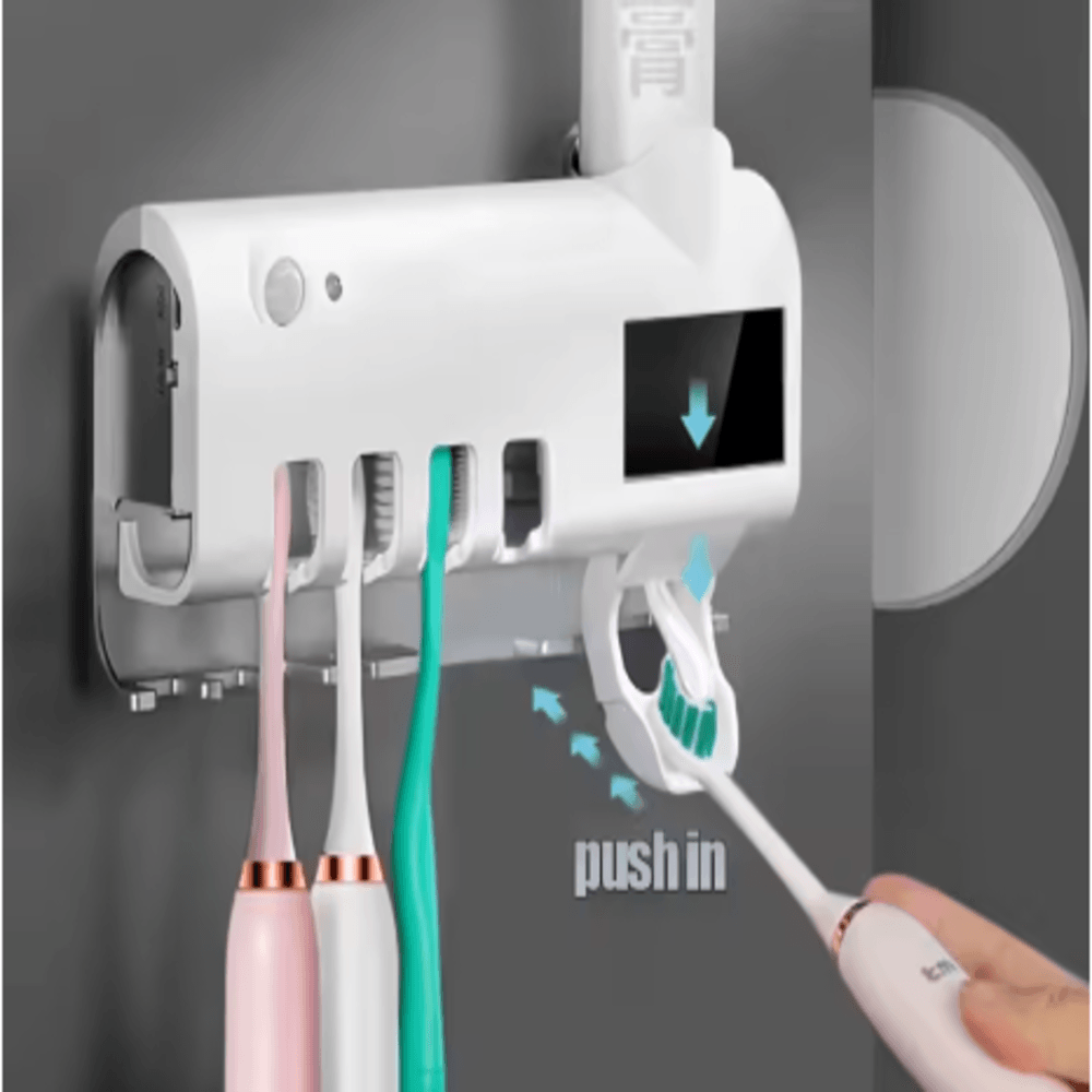 🦷✨ Porta Cepillos Esterilizador con luz UV™ // Protección Total para tu Sonrisa y la de tu Familia